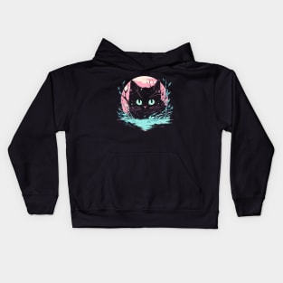 Cottagecore Goth Kawaii Anime Cat Gifts Men Girls Womens Cat Kids Hoodie